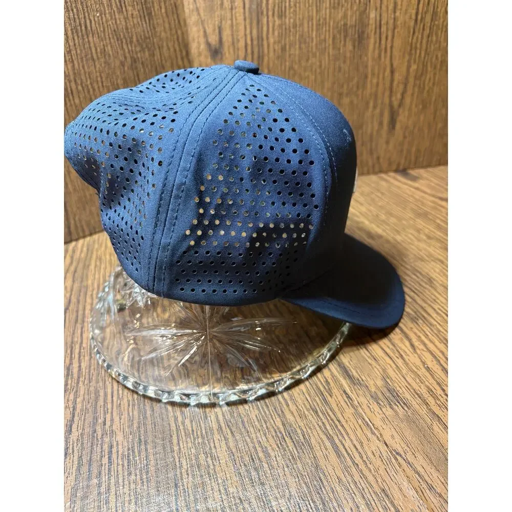 Bad Birdie Mens Navy Snapback Golf Hat Perforated Performance Bird Logo